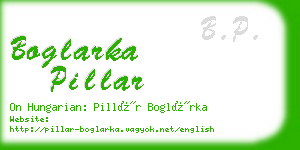 boglarka pillar business card